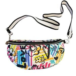 Brighton Graffiti Love Cross Body Belt Bag NWOT